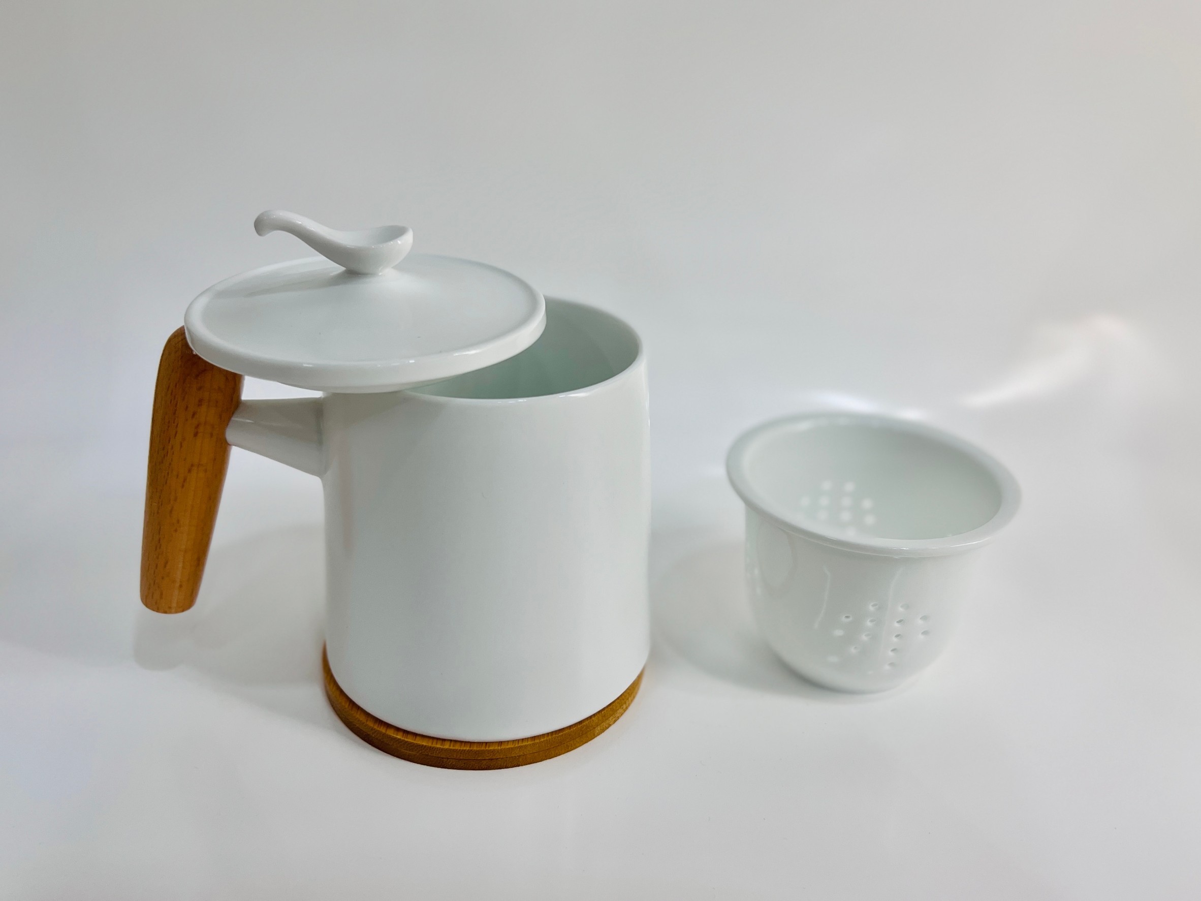 日式工匠手做馬克杯茶器組-質感白